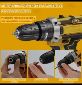 Taladro Atornillador Inalámbrico (2 Baterías)