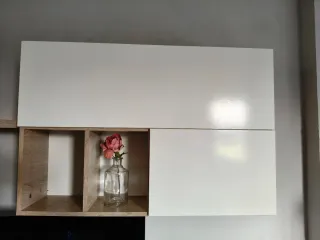 Mueble Comedor Nórdico Madera y  estanterías