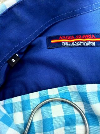 Camisa cuadros azul y blanco Talla M