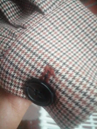 Chaqueta Ichi Cuadros Beige/Marrón Talla XS