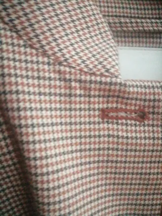 Chaqueta Ichi Cuadros Beige/Marrón Talla XS