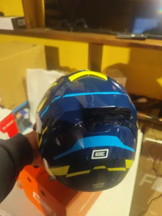 Casco Moto Integral ORIGINE Azul/Amarillo