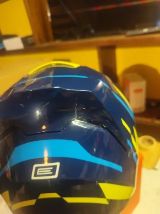 Casco Moto Integral ORIGINE Azul/Amarillo