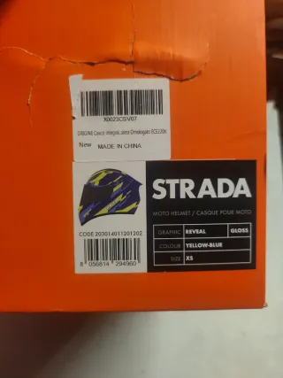 Casco Moto Integral ORIGINE Azul/Amarillo