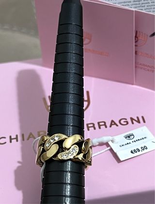 Anello Chiara Ferragni Oro Zirconi Misura 14