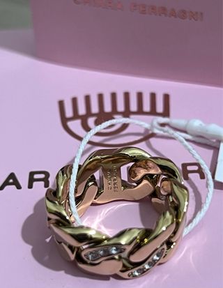 Anello Chiara Ferragni Oro Zirconi Misura 14