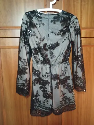 Mono corto PARISIAN negro y beige