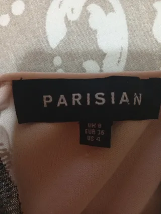 Mono corto PARISIAN negro y beige