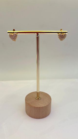 Pendientes Corazón Oro 18kl Circonitas