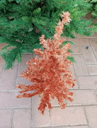 Mini Albero Natale Oro 65cm Base Legno