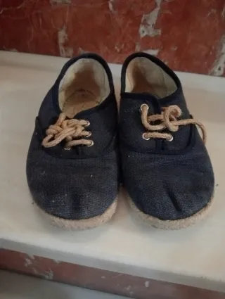 Zapatos de niño lona y esparto