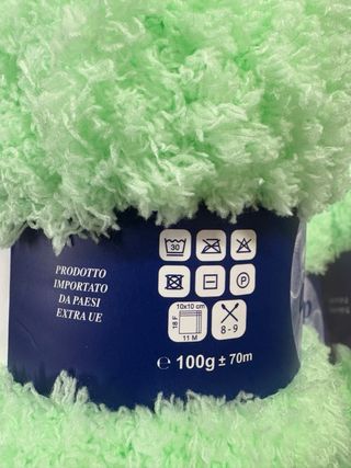 Pacco 5 gomitoli lana verde delicato