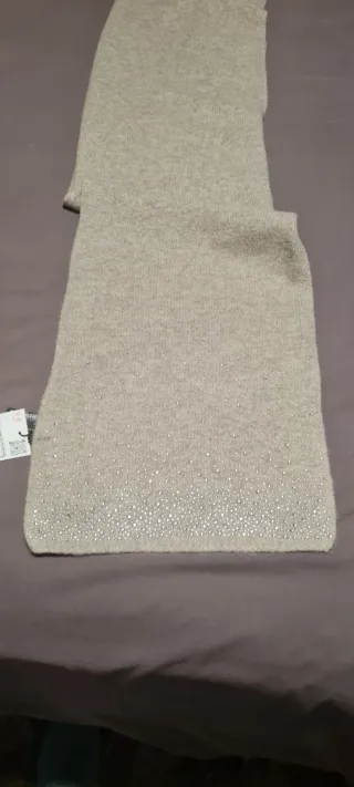 Bufanda Zara Beige con Brillantes