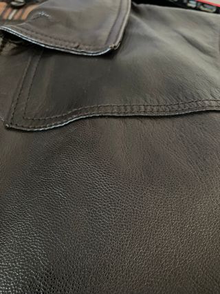 Chaqueta Zara Piel Hombre Marrón Talla L