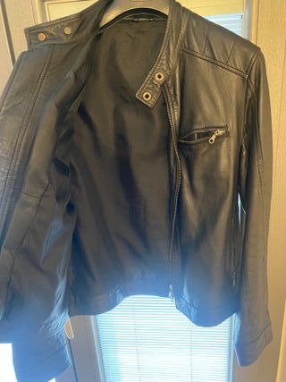 Giacca uomo similpelle nera