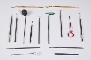 Set strumenti odontoiatrici vintage anni '60