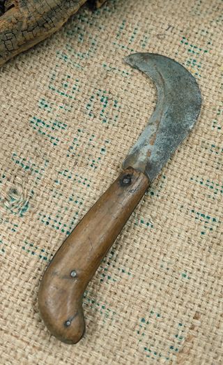 Trio Coltelli Innesto Vintage Legno Metallo