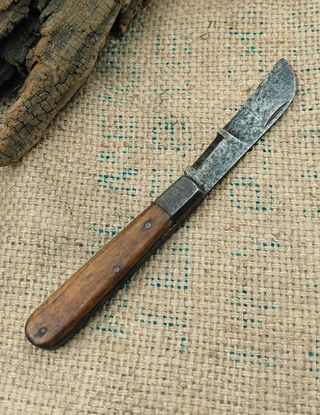 Trio Coltelli Innesto Vintage Legno Metallo