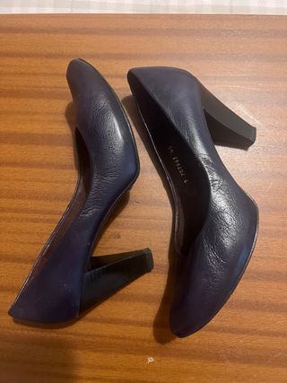 Zapatos de tacón azul mujer talla 40