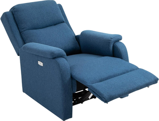 Poltrona Relax Elettrica con Poggiapiedi e Presa U