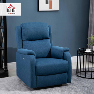 Poltrona Relax Elettrica con Poggiapiedi e Presa U