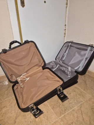 Lote 3 Maletas Vintage Piel Sintética Luggage 90s