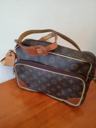 Bolso Louis Vuitton Auténtico Marrón y Beige