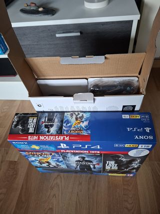 Ps4 SLIM / CAJA / MANDO / JUEGOS / CARGADOR / PACK