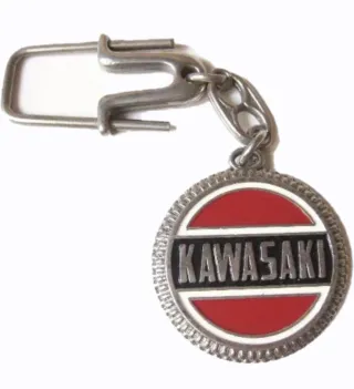 Llavero moto Kawasaki vintage metalico esmaltado