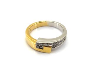 anillo oro 18k con piedra con diamante
