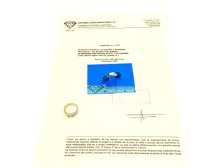 anillo oro 18k con piedra con diamante