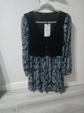 Vestido corto Zara combinado S