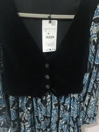 Vestido corto Zara combinado S