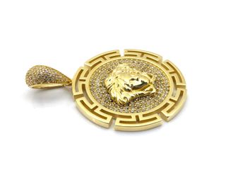 colgante oro 18k con piedra con circonita