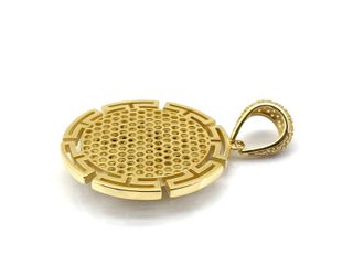 colgante oro 18k con piedra con circonita