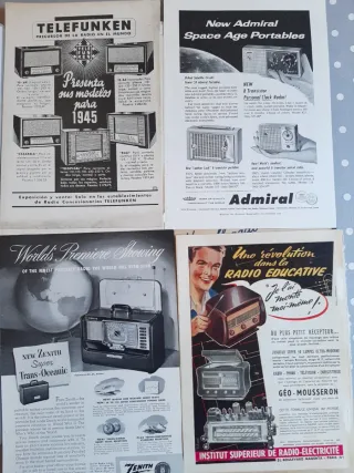 Lote 28 Anuncios Antiguos Radios