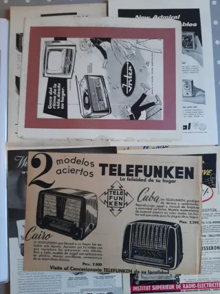 Lote 28 Anuncios Antiguos Radios