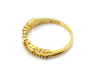 anillo oro 18k con piedra con circonita t. 15 (17,52 mm)