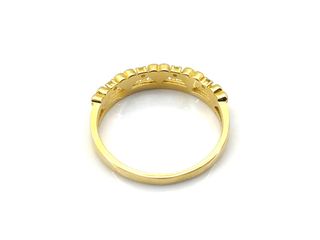 anillo oro 18k con piedra con circonita t. 15 (17,52 mm)