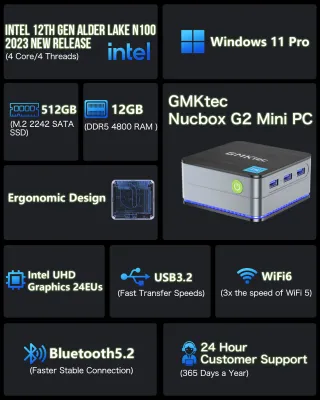 GMKtec G2 Mini PC Windows 11