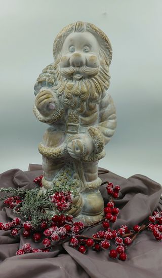 Statua Babbo Natale in terracotta altezza 45cm