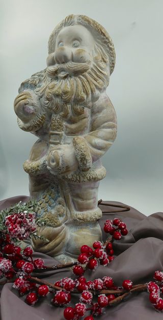 Statua Babbo Natale in terracotta altezza 45cm