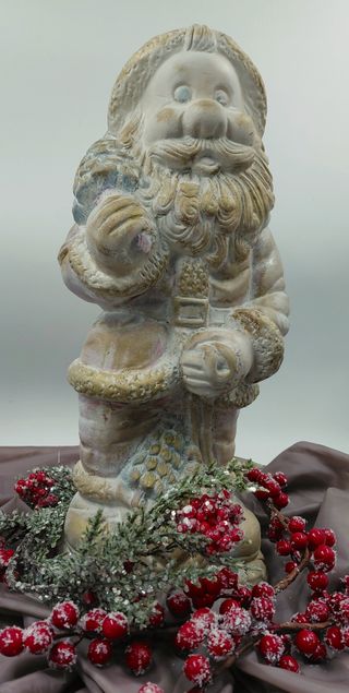 Statua Babbo Natale in terracotta altezza 45cm