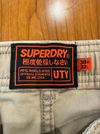 Pantalón Superdry T38 Crudo