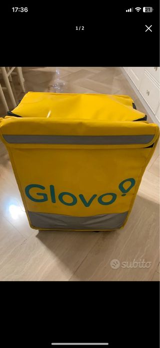 Zaino Glovo giallo nuovo