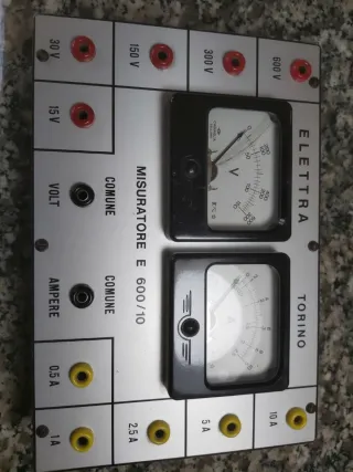 Voltmetro Amperometro scuola radio Elettra Torino