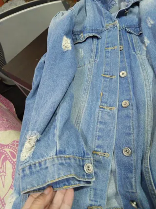 Chaqueta tejana tres cuartos mujer