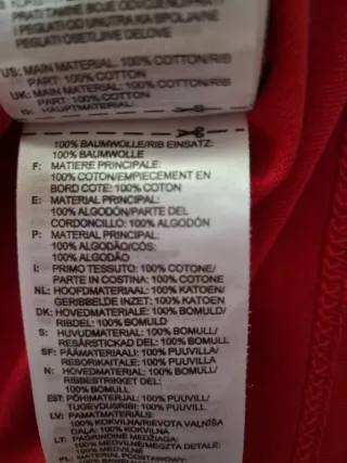 Camiseta Adidas Roja Talla M