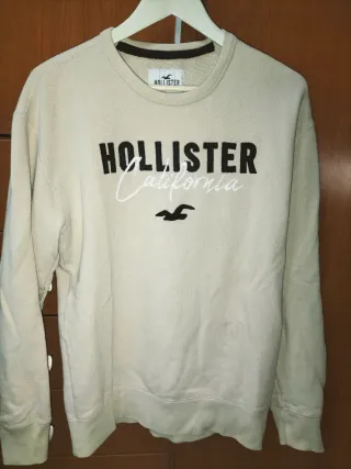 Jersey Hollister Talla M Beige Negro