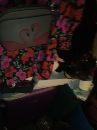 Vestido floral negro rosa talla XS/S + regalo